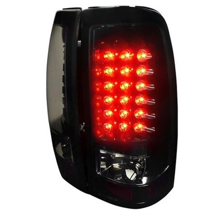 Overtime Glossy Black Housing LED Tail Lights with Smoke for 03 to 06 Chevrolet Silverado OV3206943